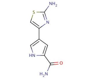 4-(2-amino-1,3-thiazol-4-yl)-1H-pyrrole-2-carboxamide - chemical structure image