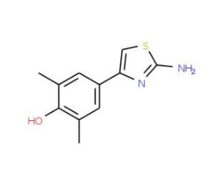 4-(2-Amino-1,3-thiazol-4-yl)-2,6-dimethylbenzenol - chemical structure image