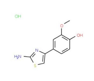 4-(2-Amino-1,3-thiazol-4-yl)-2-methoxyphenol hydrochloride - chemical structure image