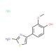 4-(2-Amino-1,3-thiazol-4-yl)-2-methoxyphenol hydrochloride - chemical structure image