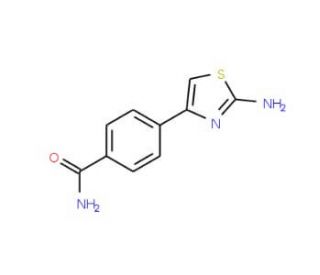 4-(2-amino-1,3-thiazol-4-yl)benzamide - chemical structure image