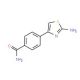 4-(2-amino-1,3-thiazol-4-yl)benzamide - chemical structure image