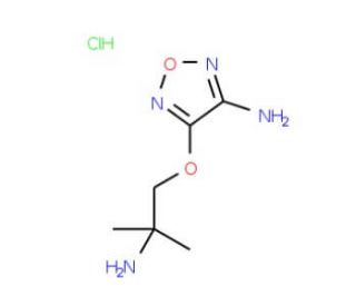 4-(2-Amino-2-methyl-propoxy)-furazan-3-ylamine hydrochloride - chemical structure image