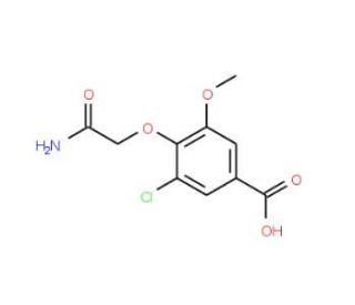 4-(2-amino-2-oxoethoxy)-3-chloro-5-methoxybenzoic acid - chemical structure image