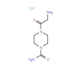 4-(2-Amino-acetyl)-piperazine-1-carboxamide hydrochloride (CAS 693790-09-9) - chemical structure image