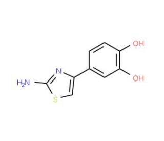 4-(2-Amino-thiazol-4-yl)-benzene-1,2-diol - chemical structure image