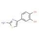 4-(2-Amino-thiazol-4-yl)-benzene-1,2-diol - chemical structure image