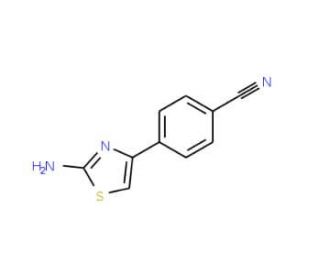 4-(2-Amino-thiazol-4-yl)-benzonitrile (CAS 436151-85-8) - chemical structure image