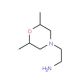 4-(2-Aminoethyl)-cis-2,6-dimethylmorpholine (CAS 244789-18-2) - chemical structure image