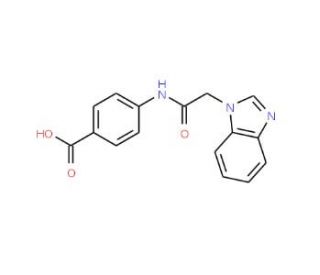 4-(2-Benzoimidazol-1-yl-acetylamino)-benzoic acid - chemical structure image