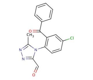 4-(2-Benzoyl-4-chlorophenyl)-5-methyl-4H-1,2,4-triazole-3-carboxaldehyde - chemical structure image