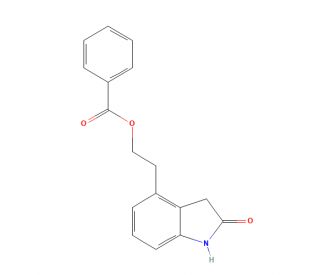 4-[2-(Benzoyloxy)ethyl]-1,3-dihydro-2H-indol-2-one (CAS 139122-18-2) - chemical structure image