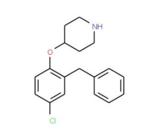 4-(2-Benzyl-4-chlorophenoxy)piperidine - chemical structure image