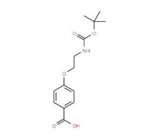 4-[2-(Boc-amino)ethyloxy]benzoic acid (CAS 168892-66-8) - chemical structure image