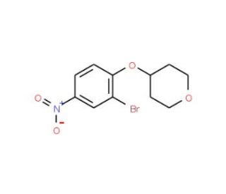 4-(2-Bromo-4-nitrophenoxy)tetrahydro-2H-pyran (CAS 1072944-62-7) - chemical structure image