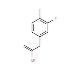 4-(2-Bromoallyl)-2-fluorotoluene - chemical structure image