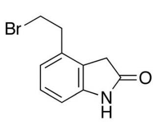 4-(2-Bromoethyl)-1,3-dihydro-2H-indolin-2-one (CAS 120427-96-5) - chemical structure image