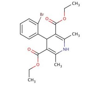 4-(2-Bromophenyl)-2,6-dimethyl-3,5-pyridinedicarboxylic Acid Diethyl Ester - chemical structure image