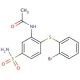 4-(2-Bromophenylthio)-3-acetamido-phenyl sulfamide - chemical structure image