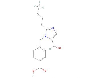 4-[(2-Butyl-5-formyl-1H-imidazol-1-yl)methyl]benzoic Acid-d3 (CAS 1346598-15-9) - chemical structure image