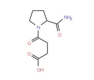4-(2-Carbamoyl-pyrrolidin-1-yl)-4-oxo-butyric acid - chemical structure image