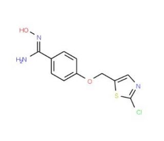 4-[(2-Chloro-1,3-thiazol-5-yl)methoxy]-N&prime;-hydroxybenzenecarboximidamide - chemical structure image