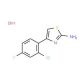 4-(2-chloro-4-fluorophenyl)-1,3-thiazol-2-amine hydrobromide - chemical structure image