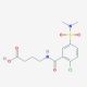 4-({2-chloro-5-[(dimethylamino)sulfonyl]benzoyl}amino)butanoic acid - chemical structure image
