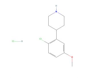 4-(2-Chloro-5-methoxyphenyl)piperidine hydrochloride (CAS 1044773-88-7) - chemical structure image