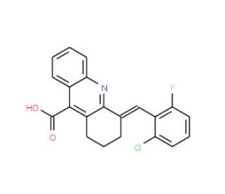 4-(2-Chloro-6-fluoro-benzylidene)-1,2,3,4-tetrahydro-acridine-9-carboxylic acid - chemical structure image