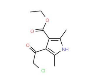 4-(2-Chloro-acetyl)-2,5-dimethyl-1H-pyrrole-3-carboxylic acid ethyl ester (CAS 125102-42-3) - chemical structure image