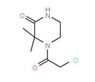 4-(2-Chloro-acetyl)-3,3-dimethyl-piperazin-2-one - chemical structure image