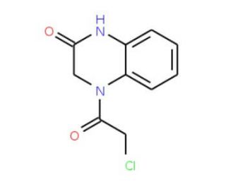 4-(2-Chloro-acetyl)-3,4-dihydro-1H-quinoxalin-2-one (CAS 436088-67-4) - chemical structure image