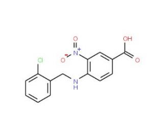 4-(2-Chloro-benzylamino)-3-nitro-benzoic acid (CAS 138992-77-5) - chemical structure image