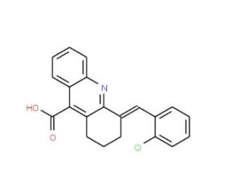 4-(2-Chloro-benzylidene)-1,2,3,4-tetrahydro-acridine-9-carboxylic acid - chemical structure image