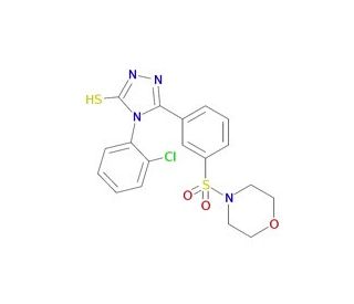 4-(2-Chloro-phenyl)-5-[3-(morpholine-4-sulfonyl)-phenyl]-4H-[1,2,4]triazole-3-thiol - chemical structure image
