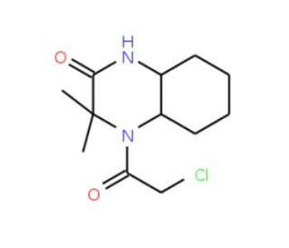 4-(2-Chloroacetyl)-3,3-dimethyl-octahydro-quinoxalin-2-one - chemical structure image