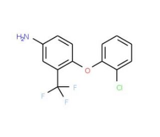 4-(2-Chlorophenoxy)-3-(trifluoromethyl)aniline - chemical structure image