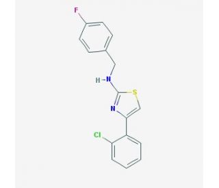 4-(2-chlorophenyl)-N-(4-fluorobenzyl)-1,3-thiazol-2-amine - chemical structure image