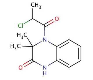 4-(2-chloropropanoyl)-3,3-dimethyl-3,4-dihydroquinoxalin-2(1H)-one - chemical structure image