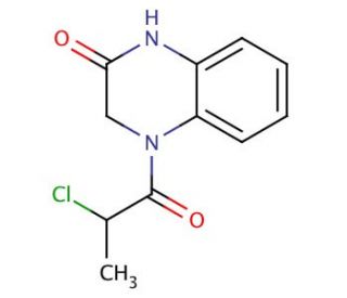 4-(2-chloropropanoyl)-3,4-dihydroquinoxalin-2(1H)-one - chemical structure image