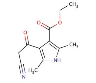 4-(2-Cyano-acetyl)-2,5-dimethyl-1H-pyrrole-3-carboxylic acid ethyl ester - chemical structure image