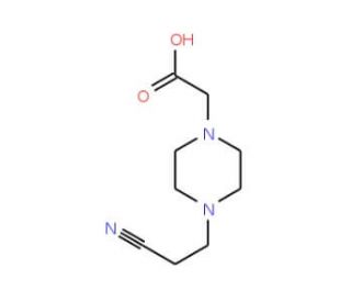 [4-(2-Cyano-ethyl)-piperazin-1-yl]-acetic acid (CAS 722491-37-4) - chemical structure image
