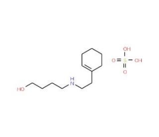 4-(2-Cyclohex-1-enyl-ethylamino)-butan-1-olsulfate - chemical structure image