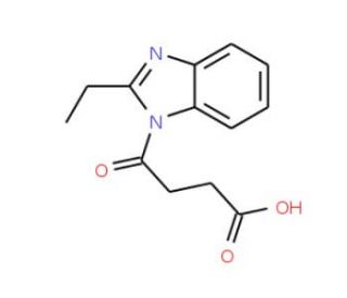 4-(2-Ethyl-benzoimidazol-1-yl)-4-oxo-butyric acid (CAS 402944-83-6) - chemical structure image