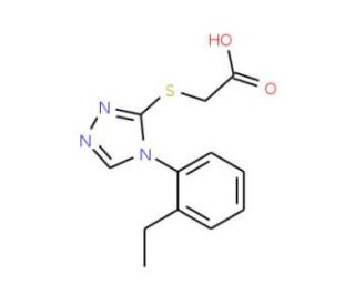{[4-(2-ethylphenyl)-4H-1,2,4-triazol-3-yl]thio}acetic acid - chemical structure image