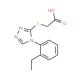 {[4-(2-ethylphenyl)-4H-1,2,4-triazol-3-yl]thio}acetic acid - chemical structure image