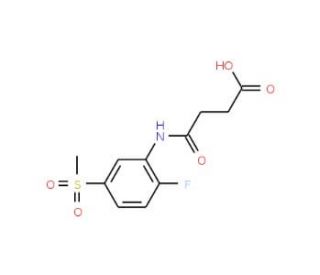 4-{[2-Fluoro-5-(methylsulfonyl)phenyl]amino}-4-oxobutanoic acid (CAS 389609-83-0) - chemical structure image