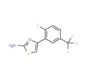 4-(2-Fluoro-5-trifluoromethyl-phenyl)-thiazol-2-ylamine (CAS 199602-12-5) - chemical structure image