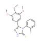 4-(2-Fluoro-phenyl)-5-(3,4,5-trimethoxy-phenyl)-4H-[1,2,4]triazole-3-thiol - chemical structure image